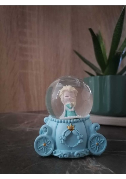 Işıklı Mini Kar Küresi, Mavi Renkli Büyüleyici Dekoratif Obje fiyatları