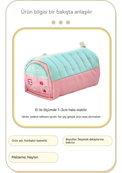 Küçük Ev Kırtasiye Kutusu Öğrenci Saklama Çantası (Yurt Dışından) modelleri