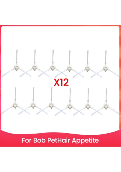 Bob Pethair Appetite Robot Süpürgesi Için Bobsweep Için 12 Adet Yedek Yan Fırçalar, Kenar Süpürme Fırçaları Aksesuarları (Yurt Dışından)