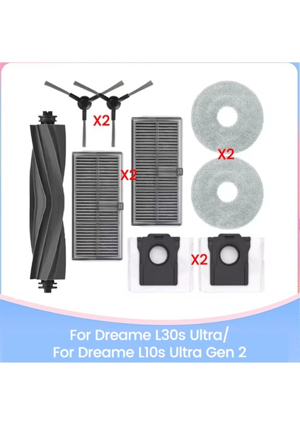 Ana Yan Fırça Hepa Filtre Paspas Bezi Toz Torbası Dreame L10S Ultra Gen 2 Dreame L30S Ultra Elektrikli Süpürge Yedek Parçaları (Yurt Dışından)