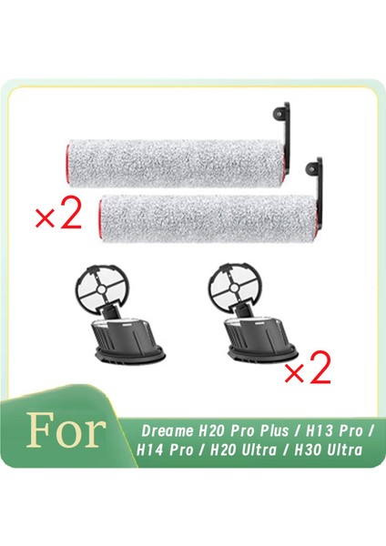 Dreame H20 Pro Plus / H14 Pro / H13 Pro / H20 Ultra / H30 Ultra Elektrikli Süpürge Rulo Fırça Hepa Filtreler Aksesuarlar (Yurt Dışından)