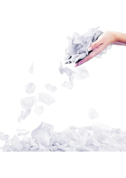 Beyaz Renk Gül Yaprağı Şekilli Konfeti 1 Paket 100 Adet fiyatları