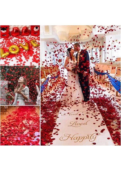 Kırmızı Renk Gül Yaprağı Şekilli Konfeti – 1 Paket 100 Adet fırsatları