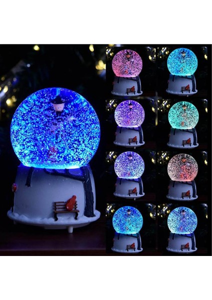 Işıklı ve Müzikli Büyük Boy Kar Küresi, Sokak Lambası Altında Bankta Oturan Çiftle fırsatları