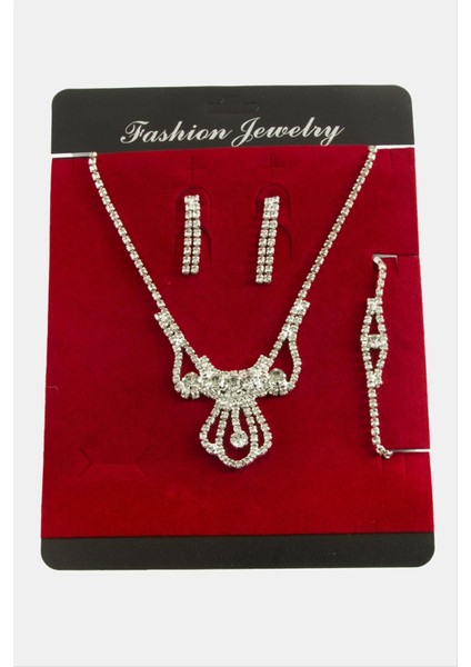 Taşlı Lüks Suyolu Set Kolye