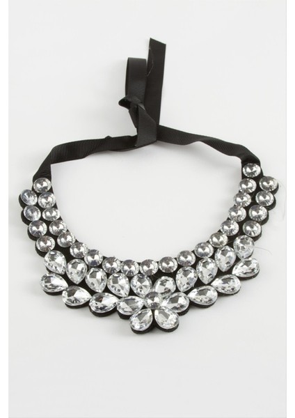 Papatya Taşlı Yaka Kolye