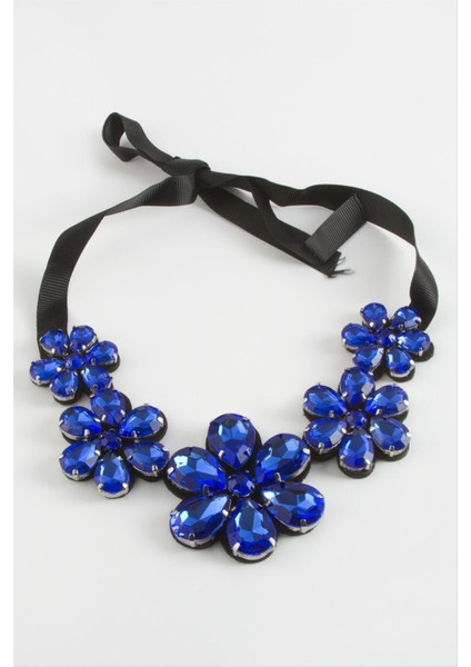 Papatya Taşlı Yaka Kolye