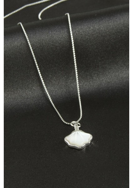 Deniz Kabuğu Sedef Lüks Çelik Kolye