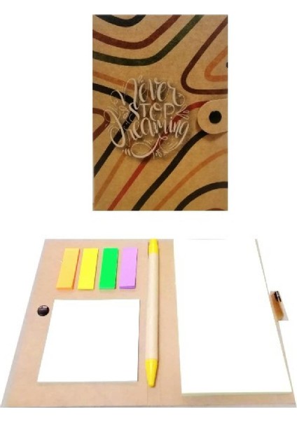 100X150 Never Stop Dreaming 50 Yaprak Kilitli Kraft Bloknot (KB-1728)