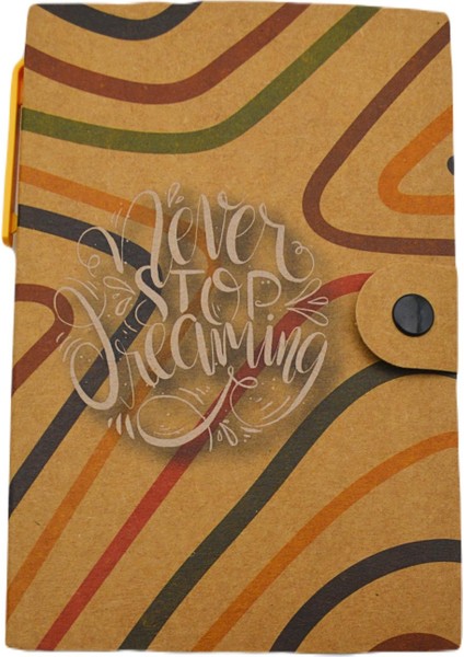 100X150 Never Stop Dreaming 50 Yaprak Kilitli Kraft Bloknot (KB-1728) fırsatları