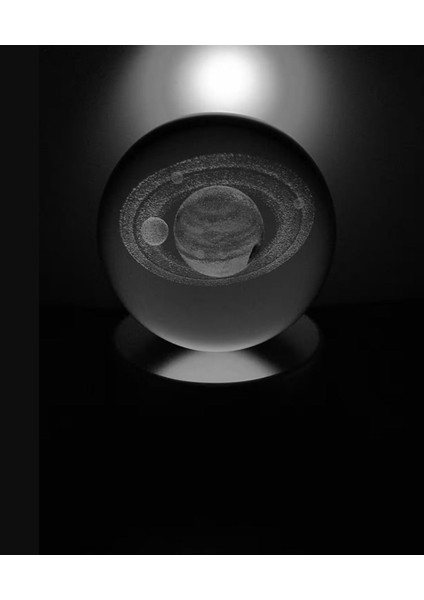 Renkli LED Işıklı Kristal Cam Küre Gece Lambası Satürn Dekorasyon fırsatları