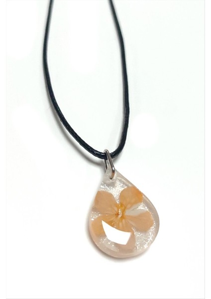 Kartopu Çiçeği Damla Epoksi Kolye