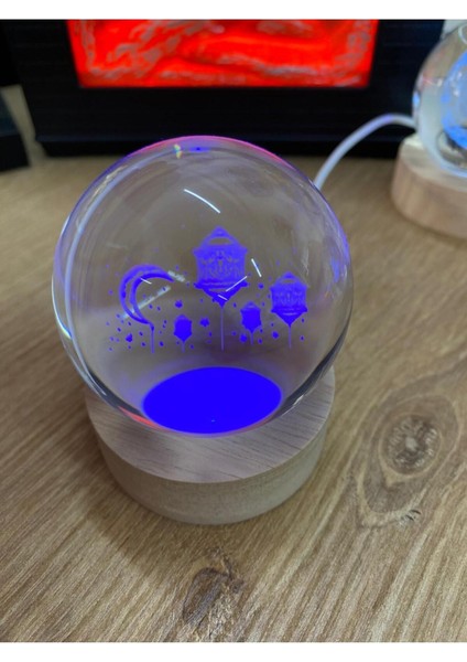3D Cam Küre Ahşap, 10 Renkli Rgb Işıklı Tavana Yansımalı Dekor Ürünü fiyatları