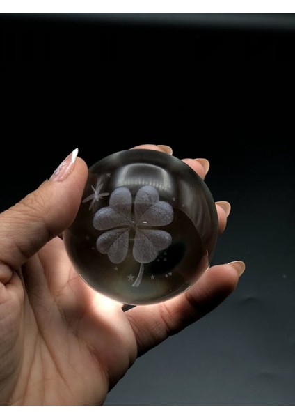 Işıklı Ahşap Standlı Dört Yapraklı Yonca Cam Küre, USB Bağlantılı Dekoratif Parça fiyatları