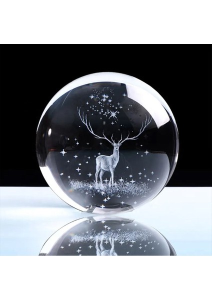 Şık Metal Ayaklı 3D Geyik Cam Küre, Ev ve Ofis Dekoru modelleri