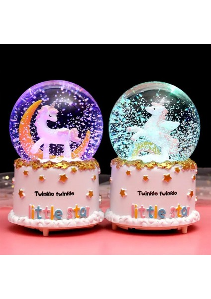 Işıklı Unicorn ve Lotus Çiçeği Hediye Seti, Müzikli Kar Küresi fiyatları