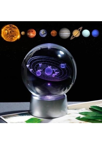 Parlak Güneş Sistemi Kristal Küre, Ev Dekorasyonu ve Koleksiyon Için Mükemmel Seçim fiyatları