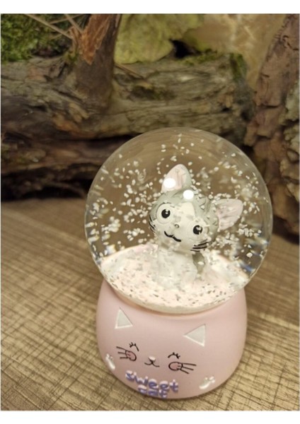 Orta Boy Kedi Temalı Kar Küresi, Şık ve Dekoratif Hediye Alternatifi fiyatları