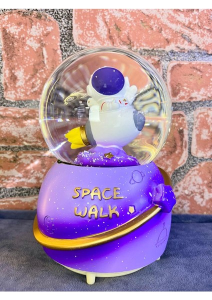 Mega Boy Mor Kar Püskürtmeli Işıklı Müzikli Kar Küresi