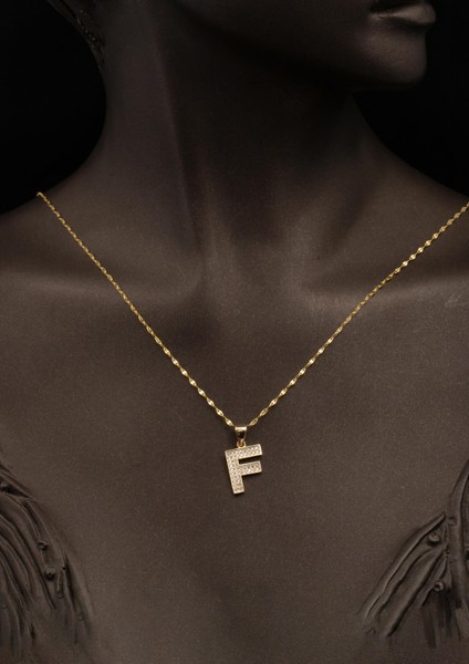 F Harfi Kolye 14 Ayar Altın fiyatları