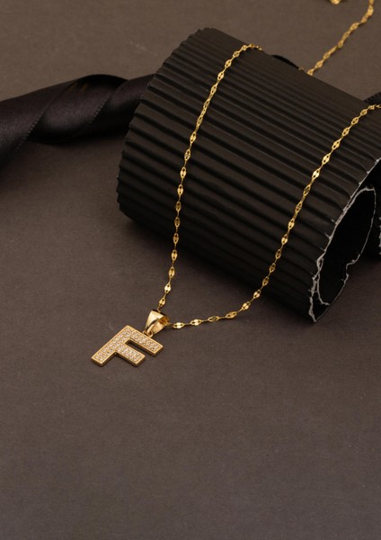 F Harfi Kolye 14 Ayar Altın fırsatları