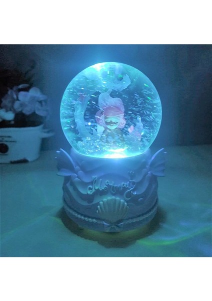 Işıklı Müzikli Deniz Kızlı Büyük Boy Kar Küresi, Eğlence ve Dekorasyon Keyfi fırsatları
