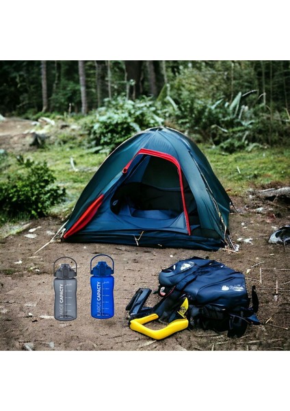 Sağlıklı Polikarbon 1.5l Su Matarası - Pipetli, Taşınabilir, Mavi Gri Renk, Büyük Kapasiteli Suluk fırsatları