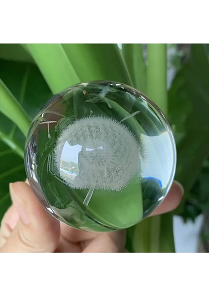 Şık Metal Ayaklı 3D Karahindiba Cam Küre 6cm, Dekoratif ve Zarif Tasarım fiyatları
