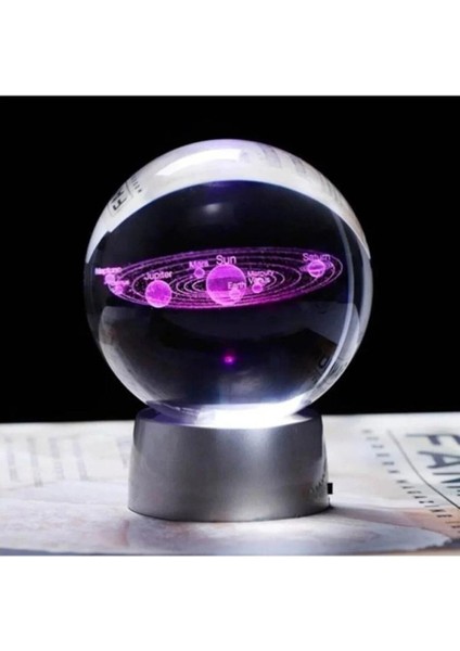 Işıklı Güneş Sistemi Cam Küre, Uzay Dekoru ve Hediye modelleri