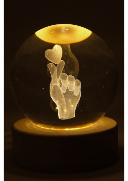 3 Boyutlu Işıklı Cam Tasarımı, Modern ve Şık Dekorasyon Parçası