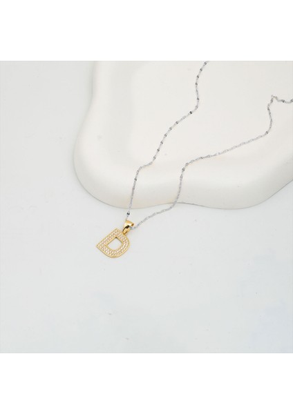 14 Ayar Altın D Harfi Kolye Ucu modelleri