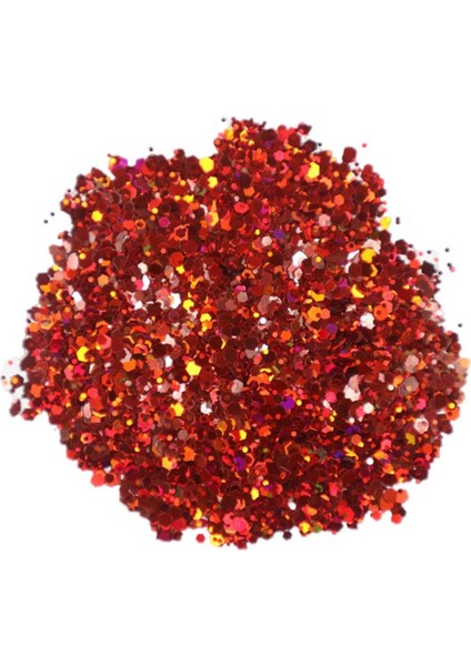 Kırmızı Glitter Sim Epoksi Süsleme Aksesuarı 100 Gr, Parlak ve Şık Detaylar Için Ideal