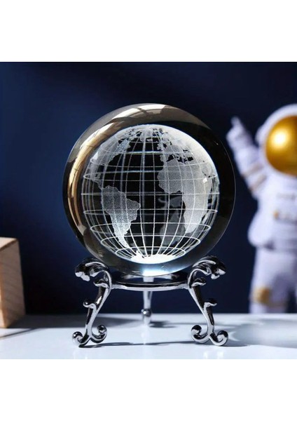 3D Lazer Kazımalı Metal Ayaklı Kristal Dünya Küresi, Şık Dekoratif Obje fiyatları