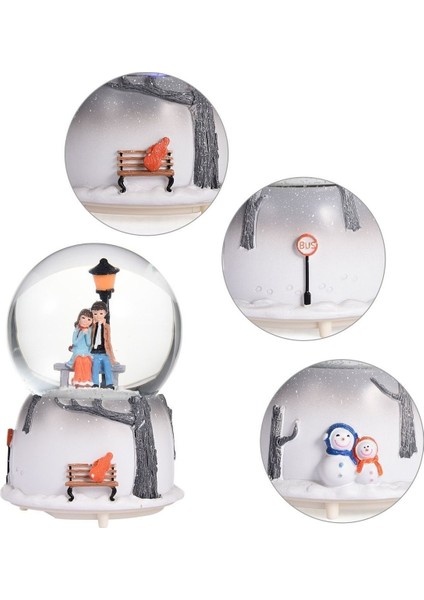 Işıklı ve Müzikli Orta Boy Romantik Aşk Temalı Kar Küresi fiyatları