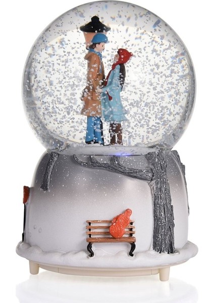 Işıklı ve Müzikli Orta Boy Romantik Aşk Temalı Kar Küresi fırsatları
