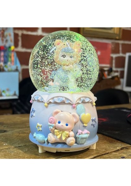 Deniz Kızı Temalı Büyük Boy Müzikli Işıklı Kar Küresi, Şık ve Renkli Dekorasyon Parçası