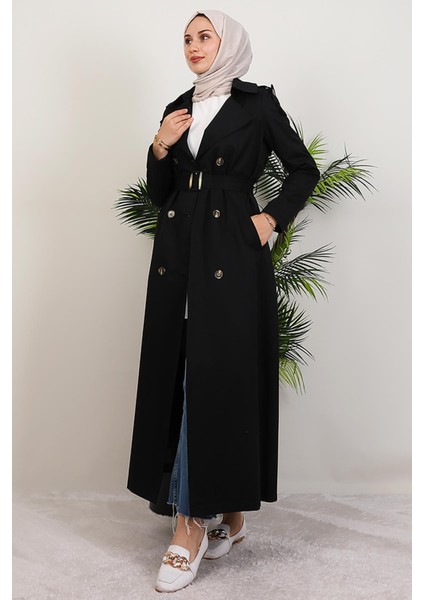 Mari Trençkot Siyah