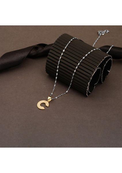 C Harfi 14 Ayar Altın Kolye Ucu fırsatları