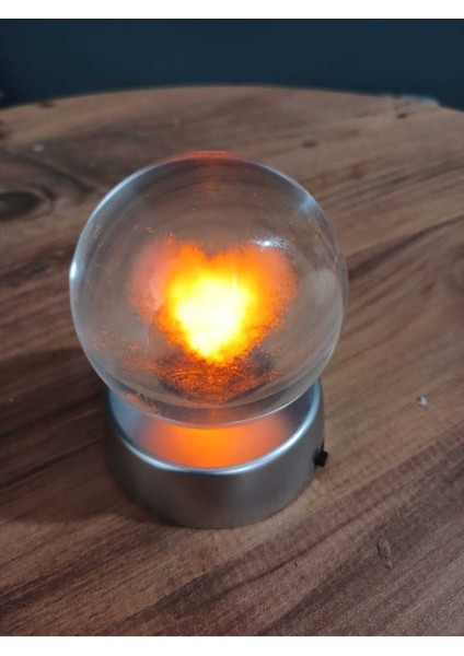 Şeffaf Işıklı Cam Kalp Dekorasyonu, Ortamınıza Sıcaklık ve Şıklık Katacak modelleri