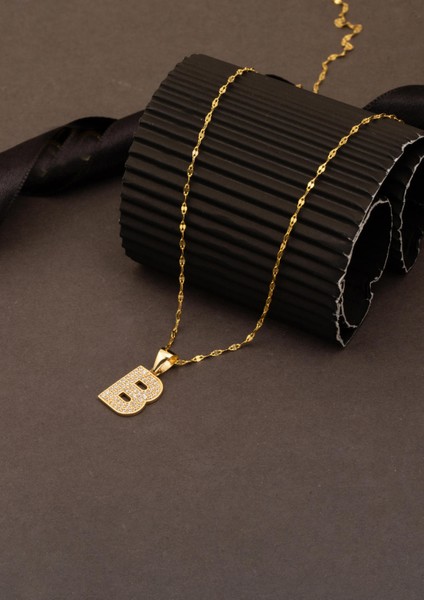 B Baş Harfi 14 Ayar Altın Kolye fırsatları