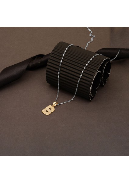 B Baş Harfi 14 Ayar Altın Kolye Ucu fırsatları