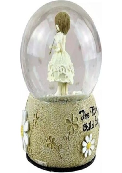 Sevimli Kız Figürlü Kar Küresi ve Müzik Kutusu, Zarif Dekorasyon Parçası fırsatları