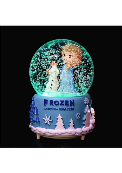 Mavi Frozen Temalı Orta Boy Işıklı Müzikli Kar Küresi fırsatları