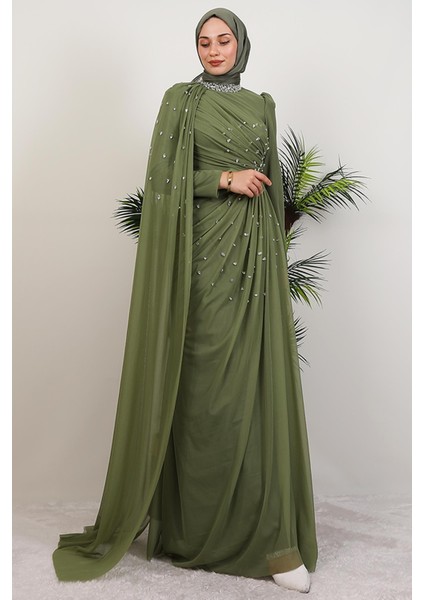 Asrın Boncuk Abiye Soft Yeşil fiyatları