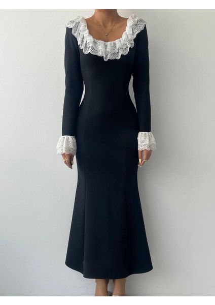Belfast Dantel Yaka Elbise
