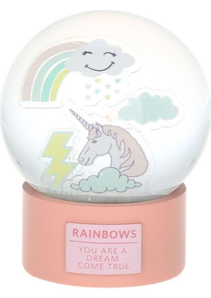 Rüya Gibi Kar Küresi, Unicorn Tasarımı, 80MM, Süs ve Hediye Perfect