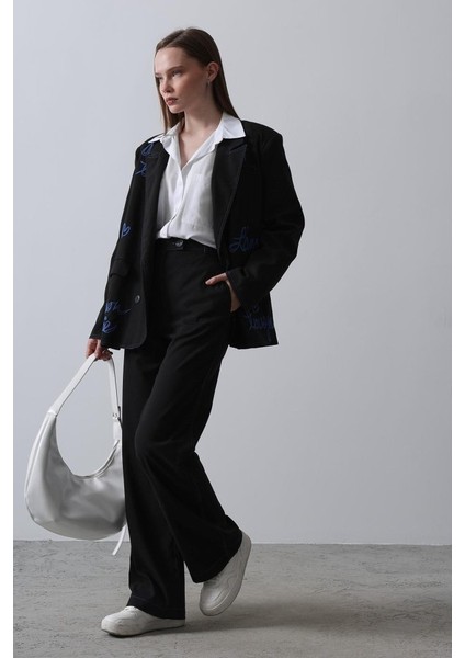 Kalpli Ceket Takım - Siyah