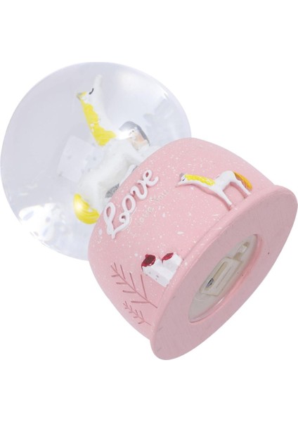 Mini Işıklı Sevimli Atlı Kız Kar Küresi, Ortamınıza Huzur Katacak Dekorasyon Parçası modelleri