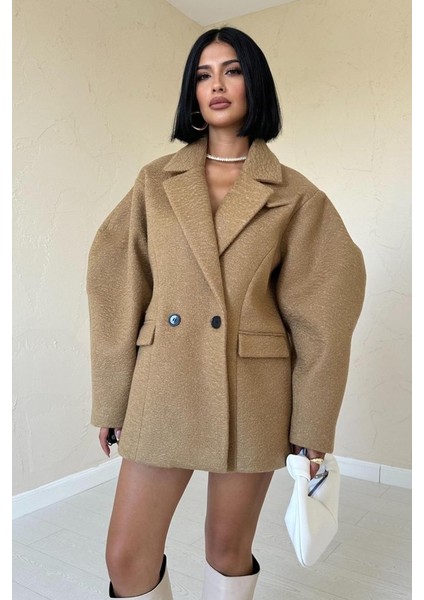 Camel Iki Düğmeli Manto fiyatları