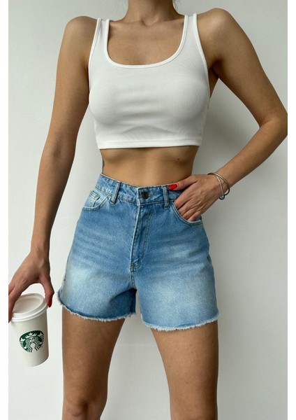 Mavi Yazlık Kot Şort modelleri